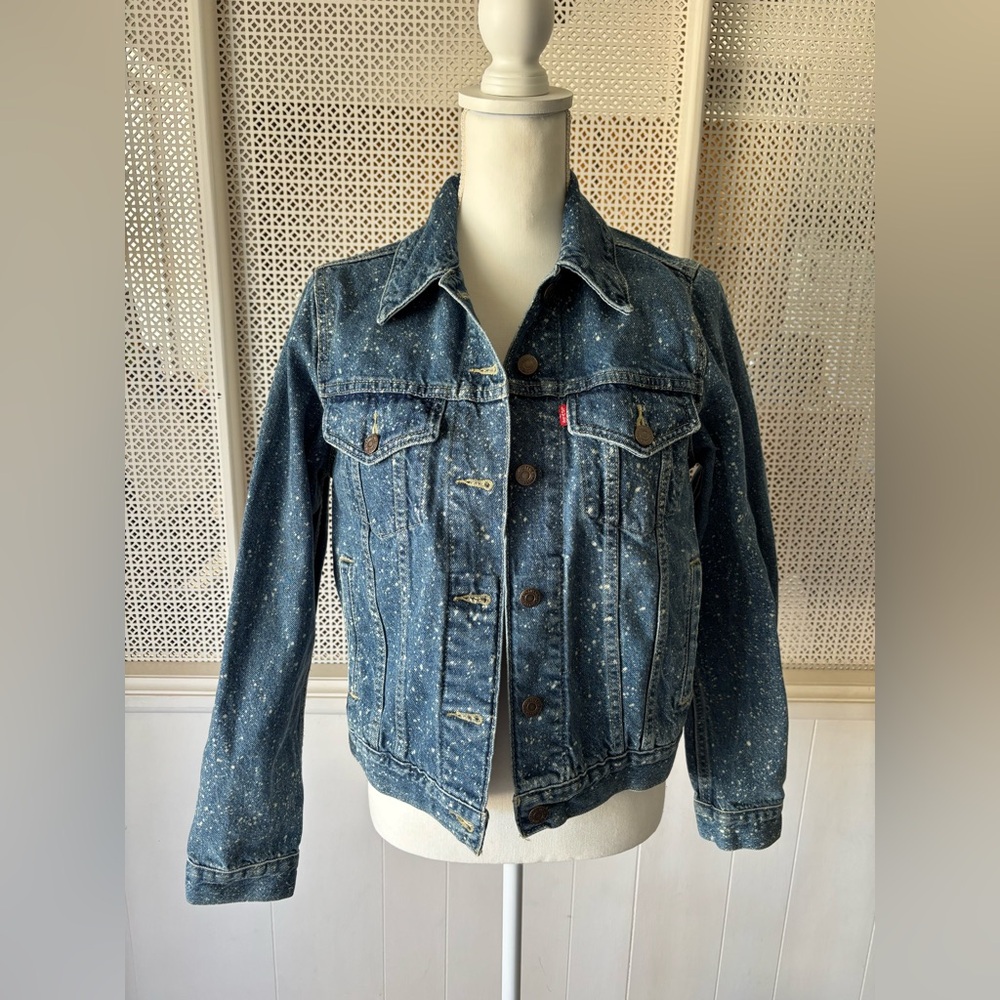 Women’s Levi’s Night School Paint Splatter Original Trucker Jean Jacket